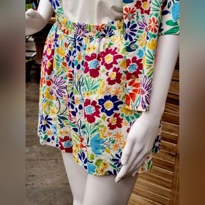 nlt Dalila Colorful Floral Shorts (new with tags) Made In USA